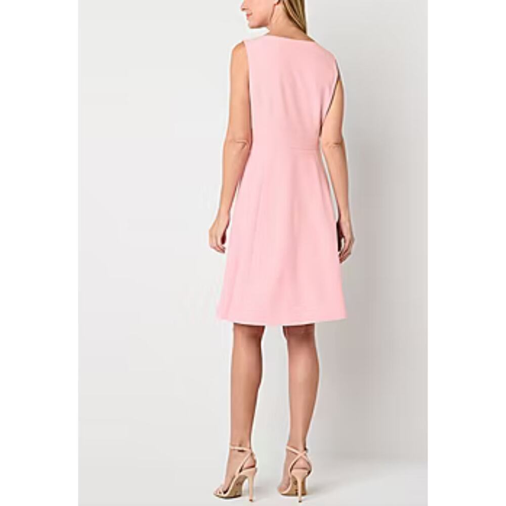 Black Label by Evan-Picone Womens Sleeveless Fit + Flare Dress Size 8 - Picture 2 of 4